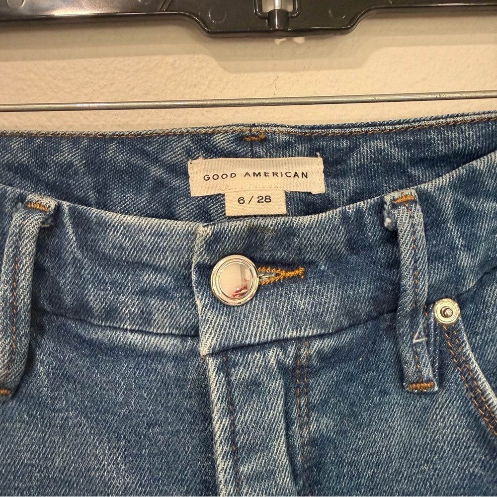 Good American Blue Soft Tech Good Waist Palazzo Jeans 6/28 - Picture 3 of 5